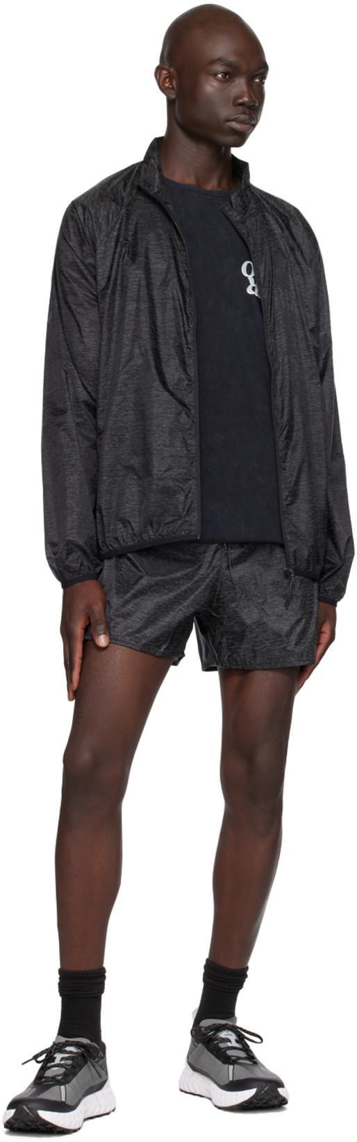 OVER OVER Black Reflective Track Jacket In Black Rain