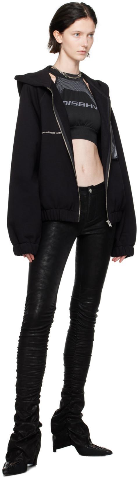 GIVENCHY Black Wrap Around Mules In 001-black