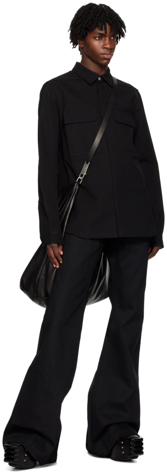 RICK OWENS 120mm Grilled Kiss 45 Boots In Black