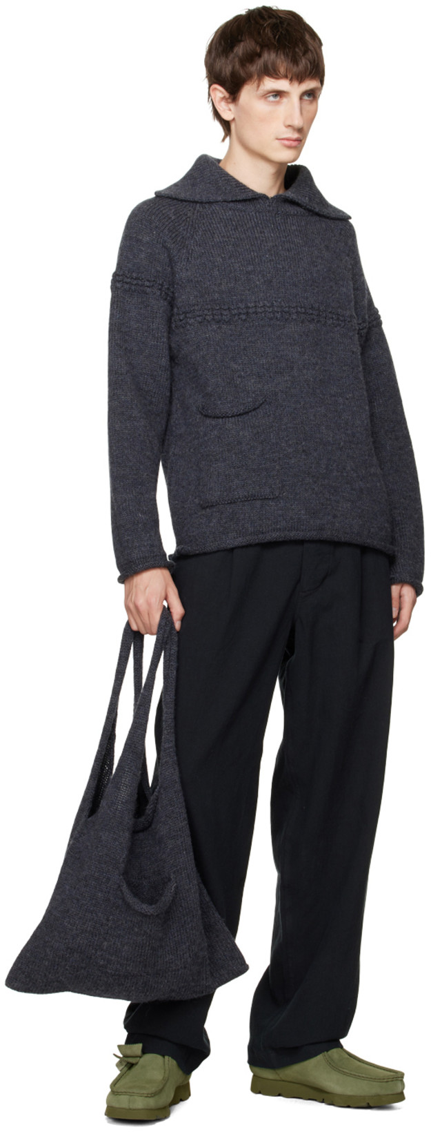 XENIA TELUNTS Black Typewriter Trousers
