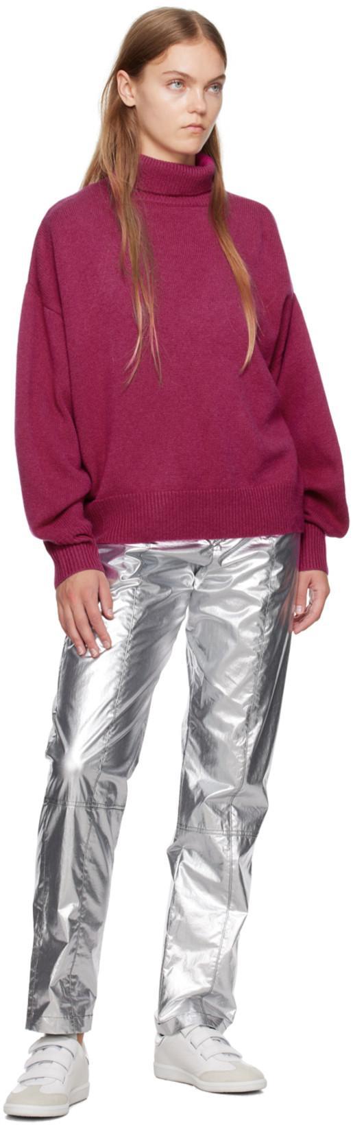 ISABEL MARANT Anea Metallic Cotton-blend Trousers