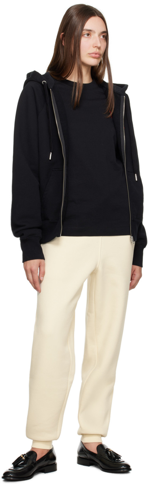 AMI ALEXANDRE MATTIUSSI Red Ami De Coeur Wool Crewneck Sweater In Black