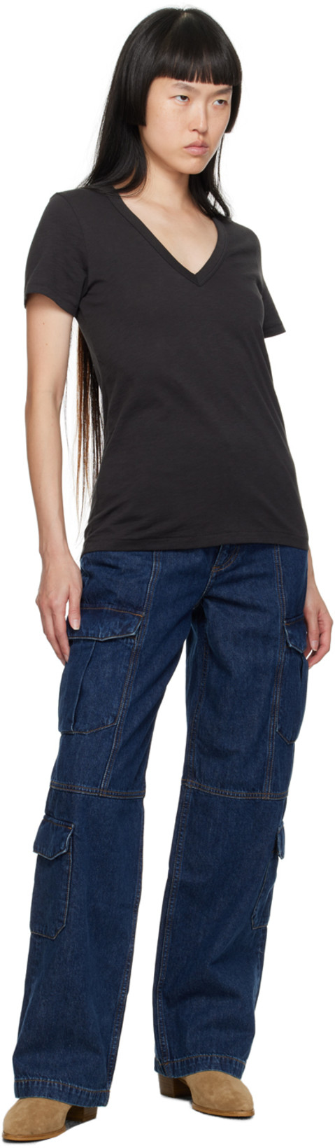 RAG & BONE Surplus Stretch Modal And Cotton-blend Jersey T-shirt In Black