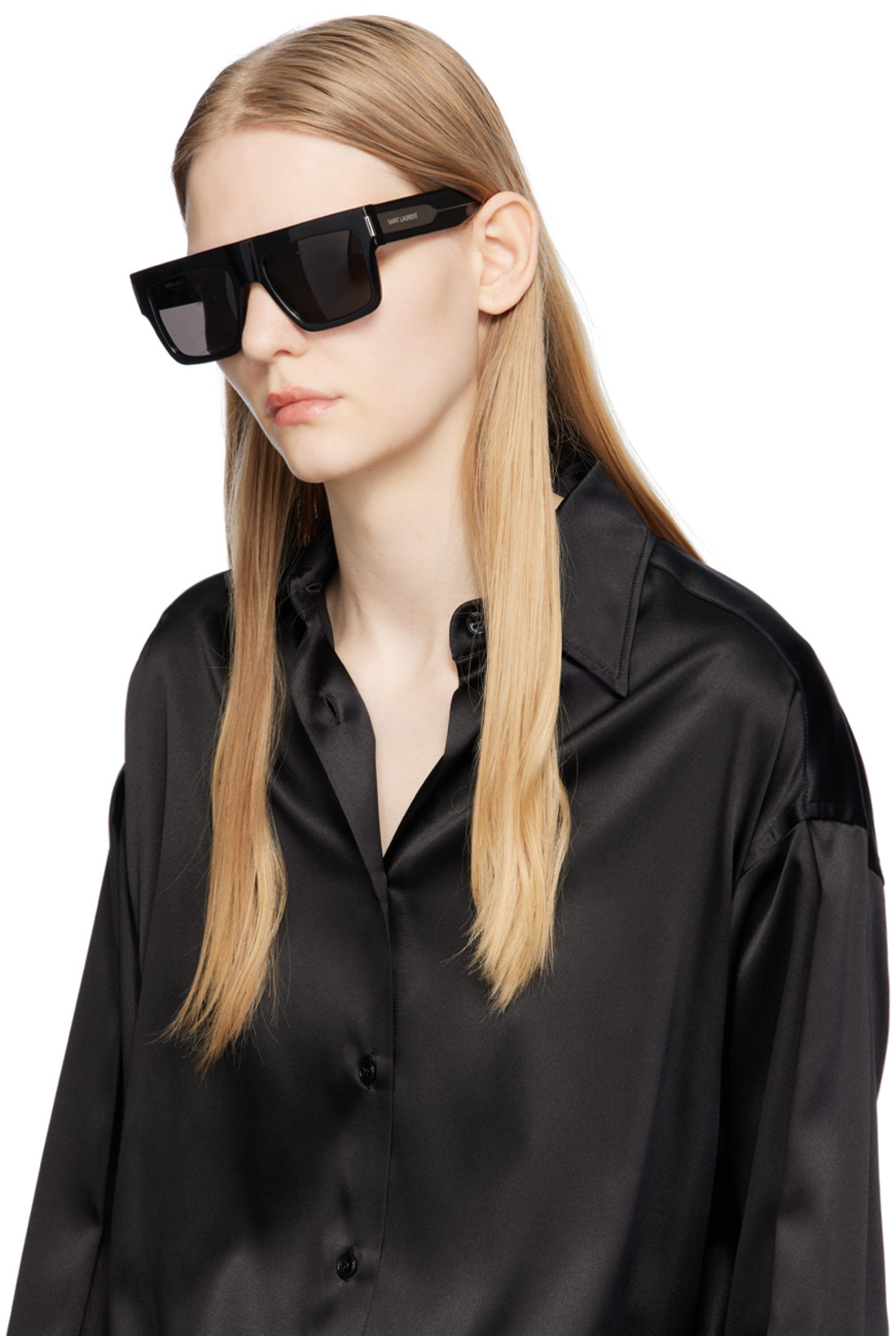 TOM FORD Stretch Silk Satin Relaxed Fit Shirt Clothing In Black