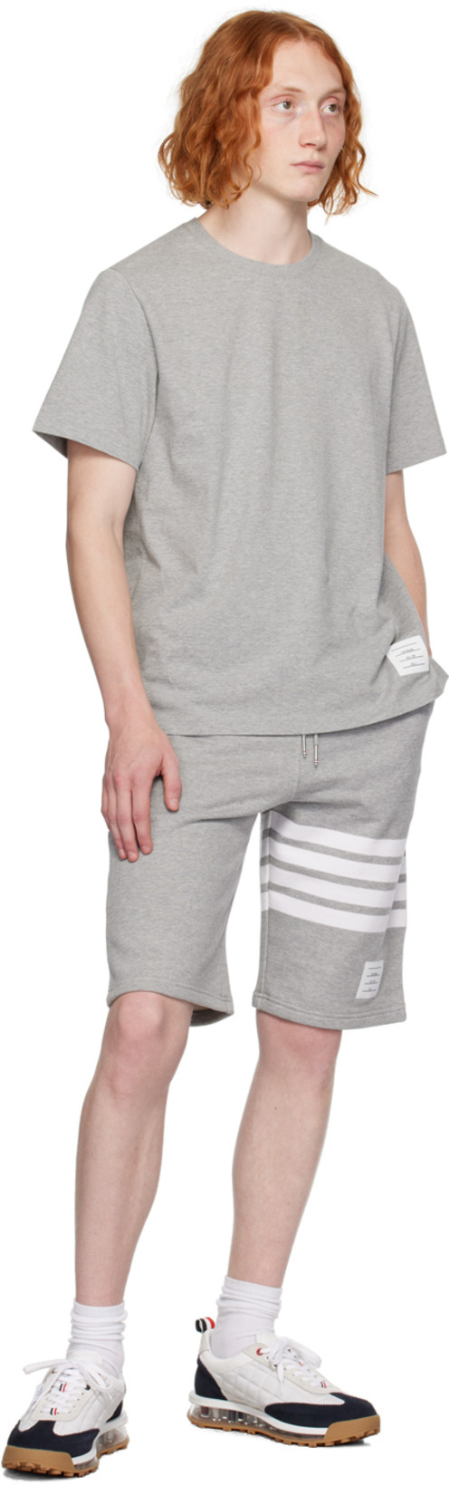 THOM BROWNE Classic Sweat Shorts In Classic Loopback In Gray