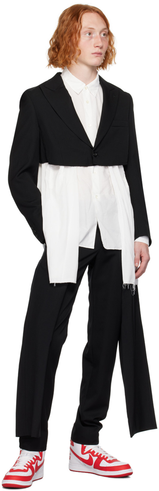 COMME DES GARÇONS HOMME DEUX Black Cropped Blazer