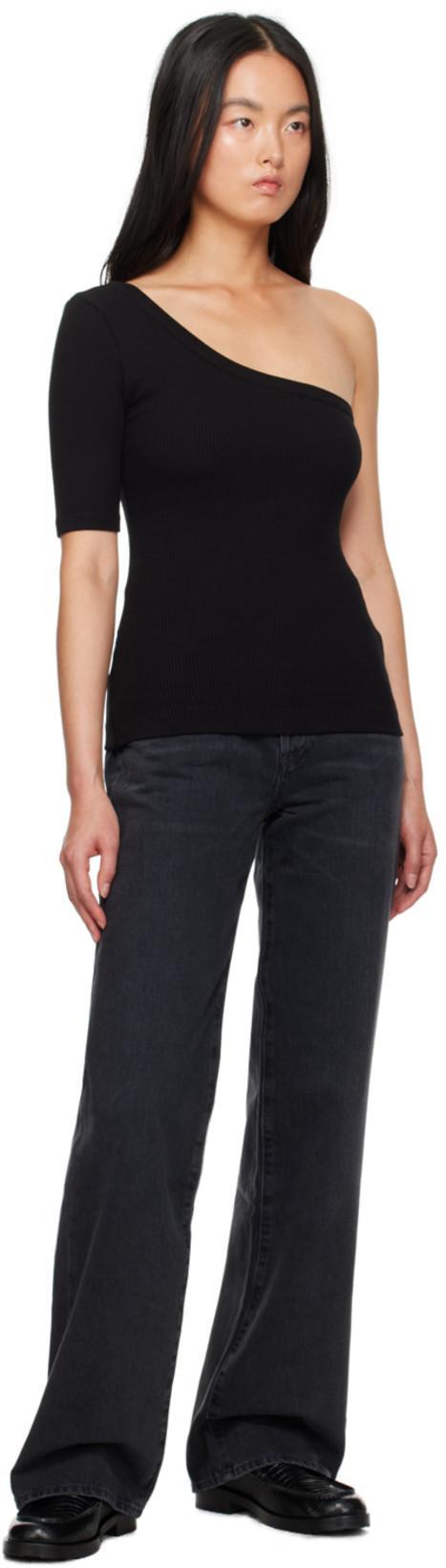 CITIZEN OF HUMANITY Annina High-rise Wide-leg Jeans In Black