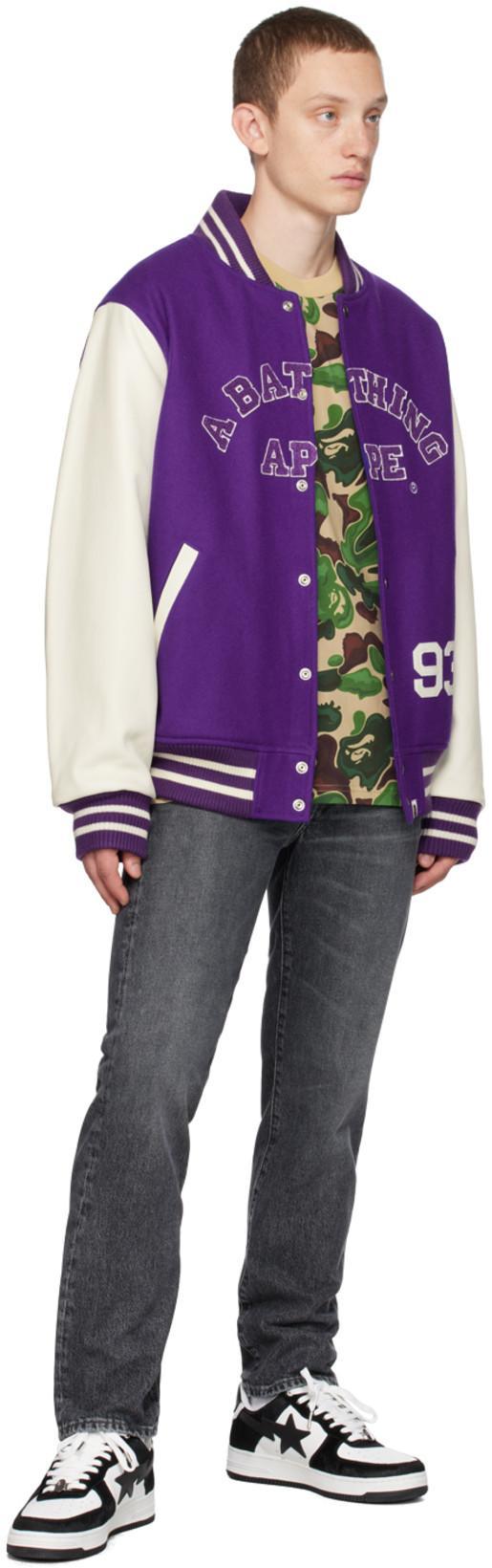 BAPE Purple Giant Ape Head Bomber Jacket