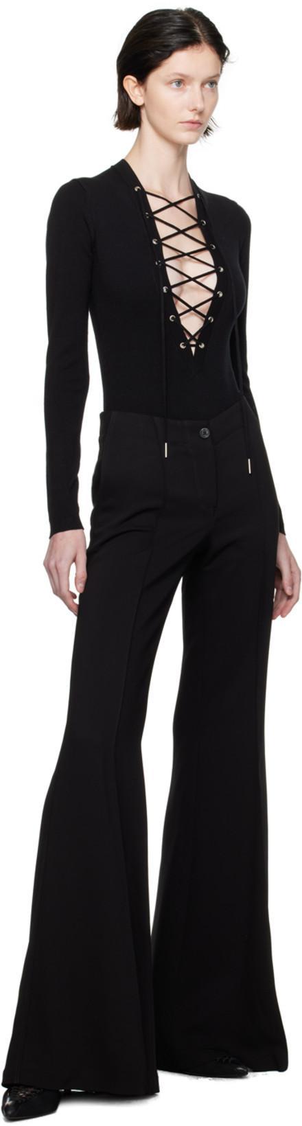 GIVENCHY Black Wrap Around Mules In 001-black