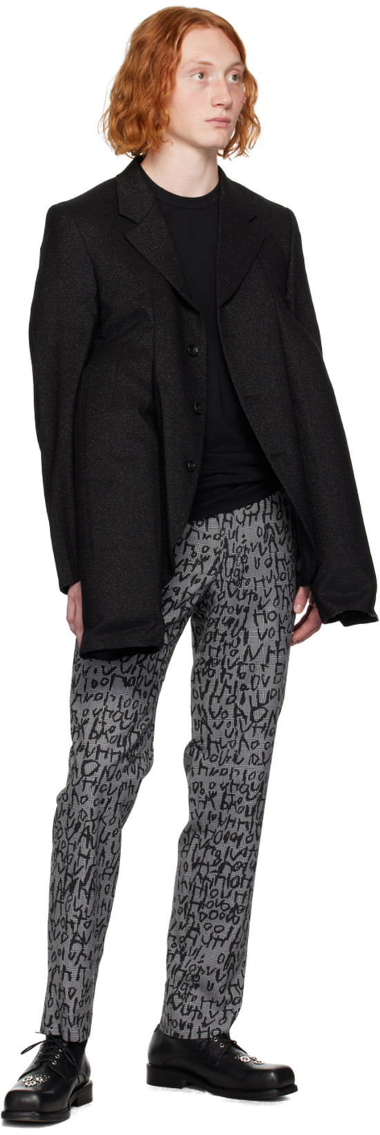 COMME DES GARÇONS HOMME DEUX Black Padded Blazer