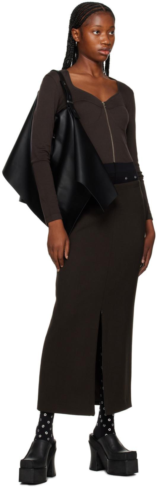 MAIDEN NAME Brown Sophie Long Sleeve T-shirt In Chocolate