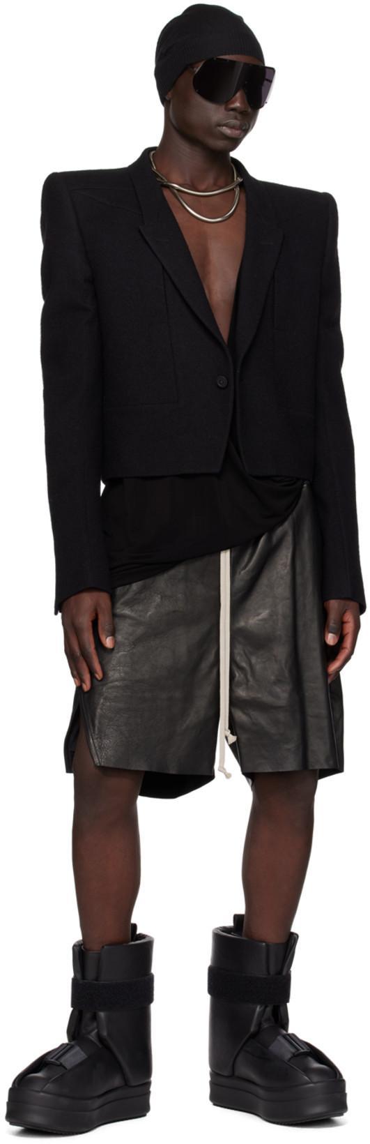 RICK OWENS Buckled Leather Ankle Boots In Black