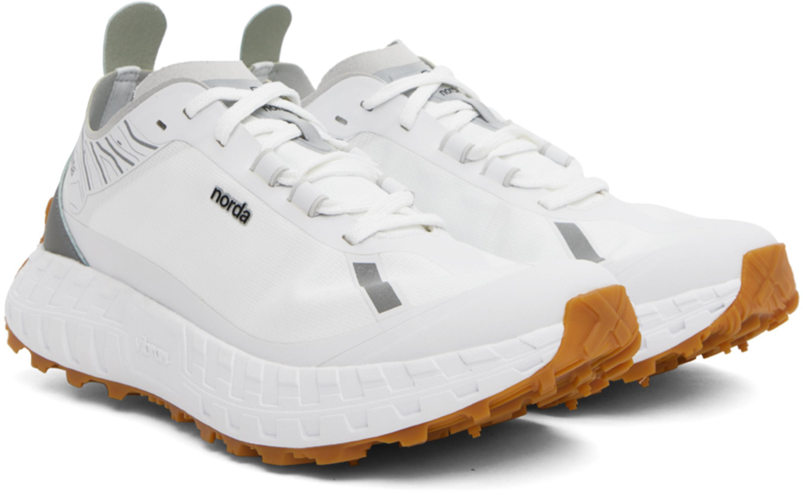 NORDA Arnitel White Trail Running Sneaker In Animal Print