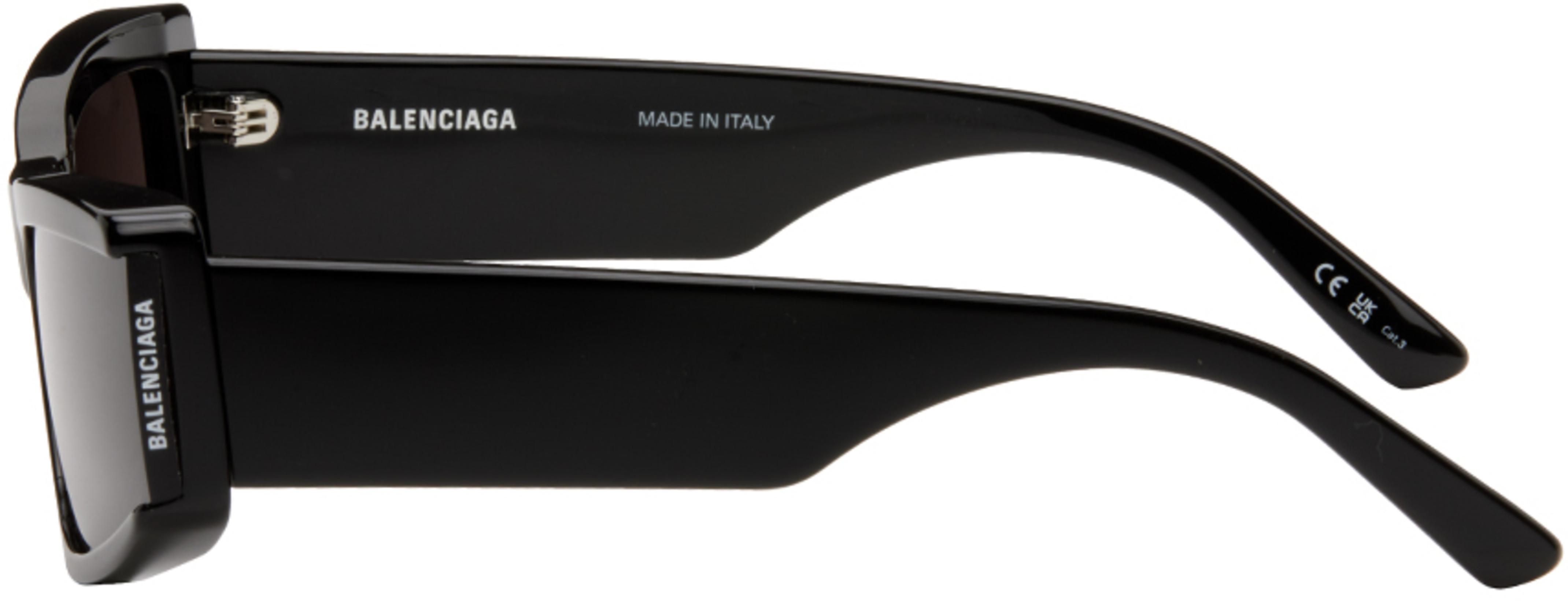BALENCIAGA Rectangular Sunglasses In Black-black-grey