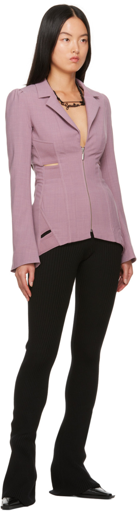 JEAN PAUL GAULTIER Purple Knwls Edition Blazer In 29 Lilac