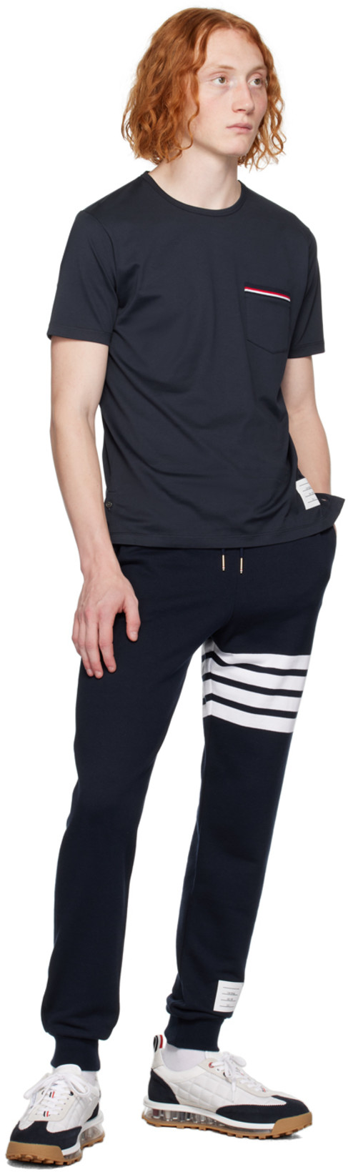 THOM BROWNE Oversized Short Sleeves T-shirt In Black