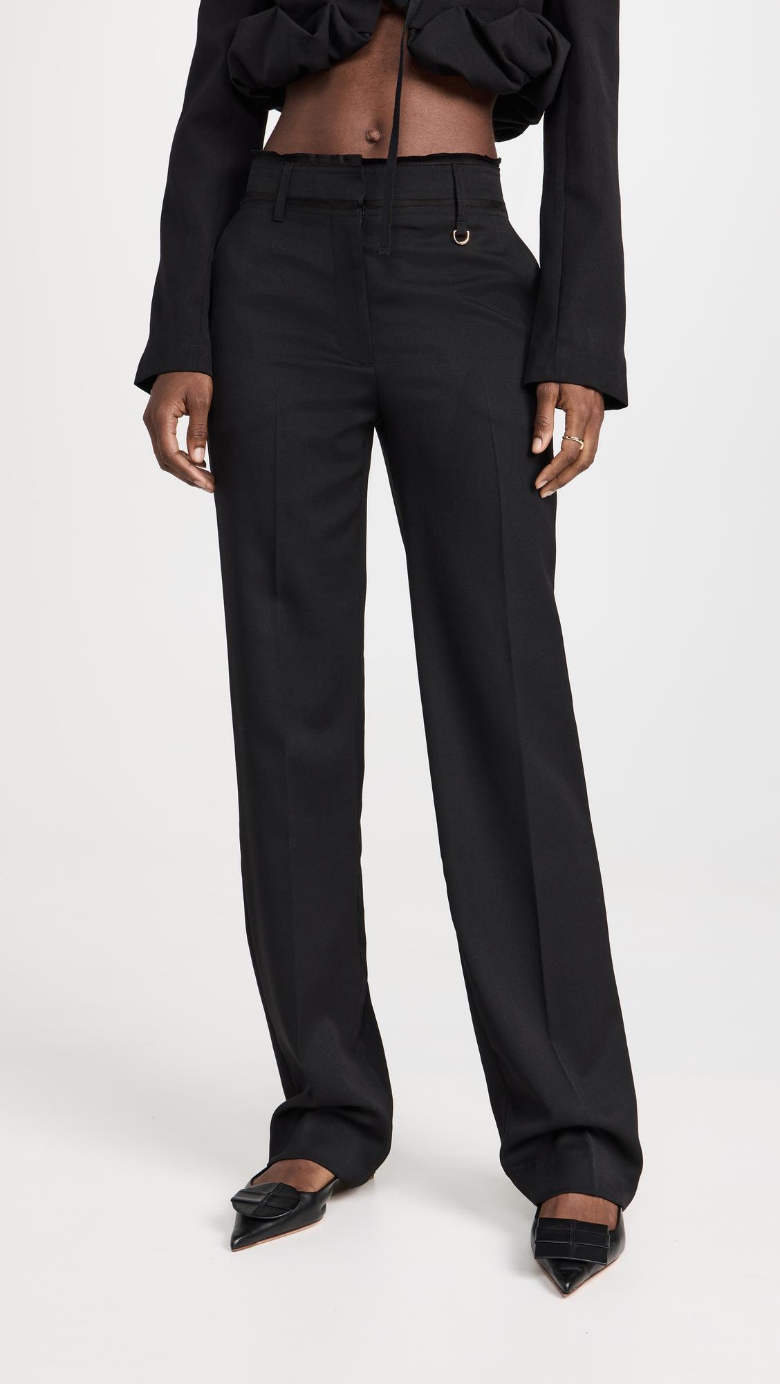 JACQUEMUS Le Pantalon Ficelle In Black