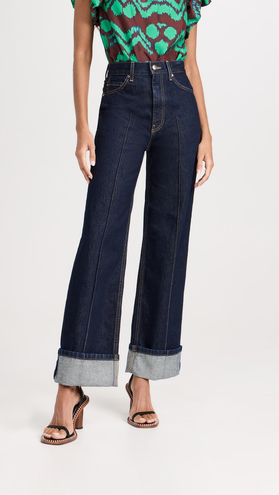 ULLA JOHNSON Hera Blouse In Celestine In Tigris Rigid Wash