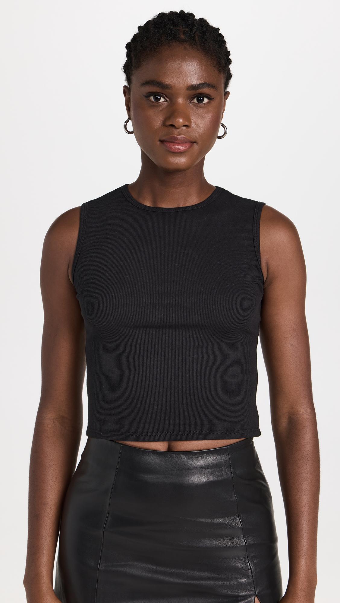 L'AGENCE Womens Ribbed Cotton Stretch Bodysuit In White