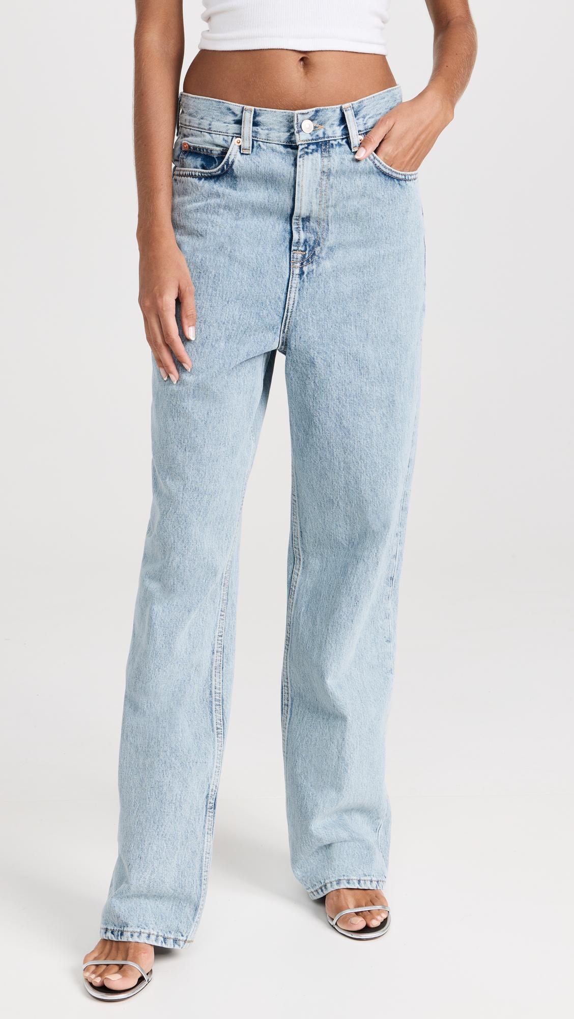 WARDROBE.NYC Women's Low Rise Denim Jeans In Blue