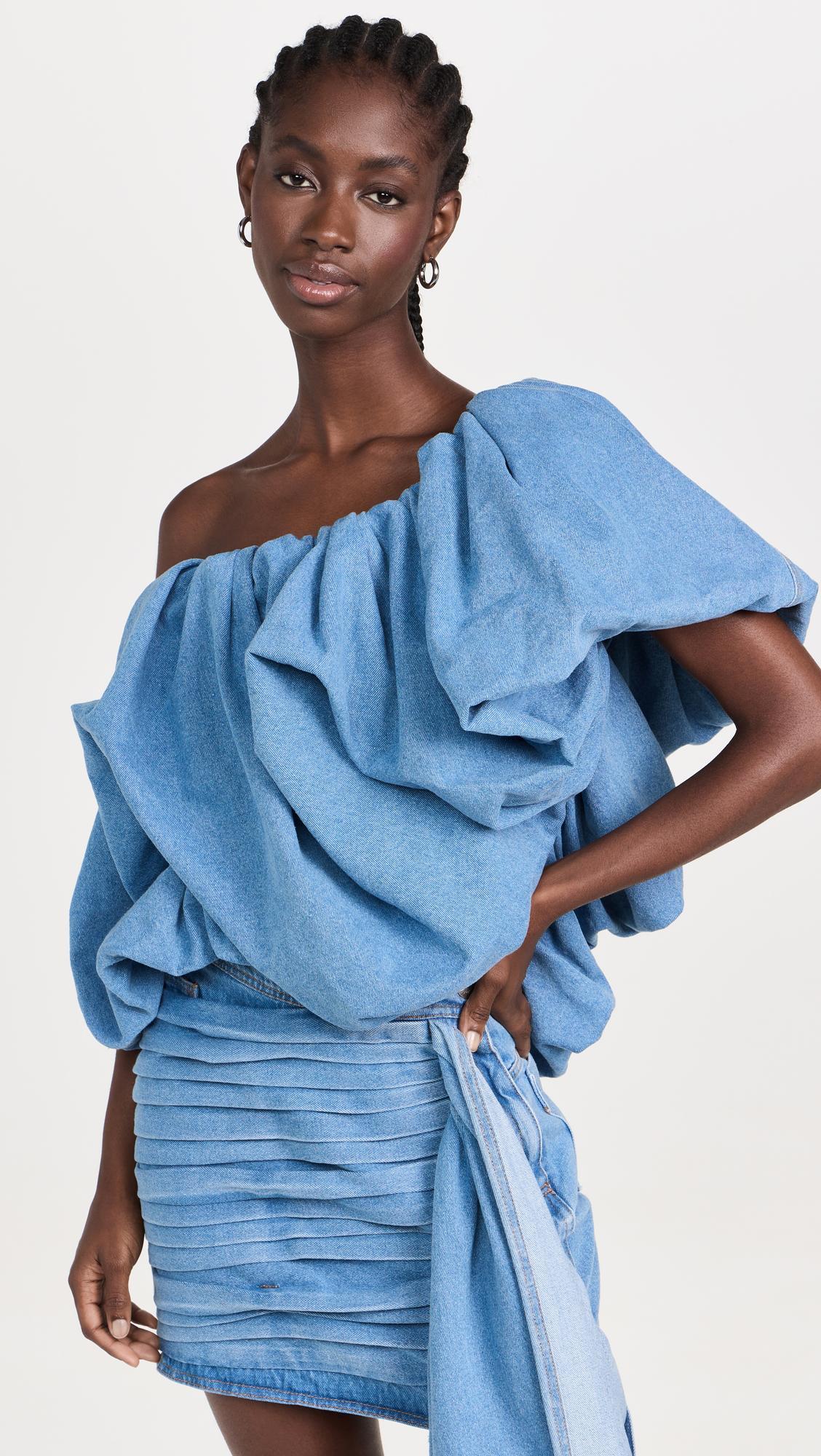 JACQUEMUS La Chemise Capri Linen Wrap Shirt In Ecru