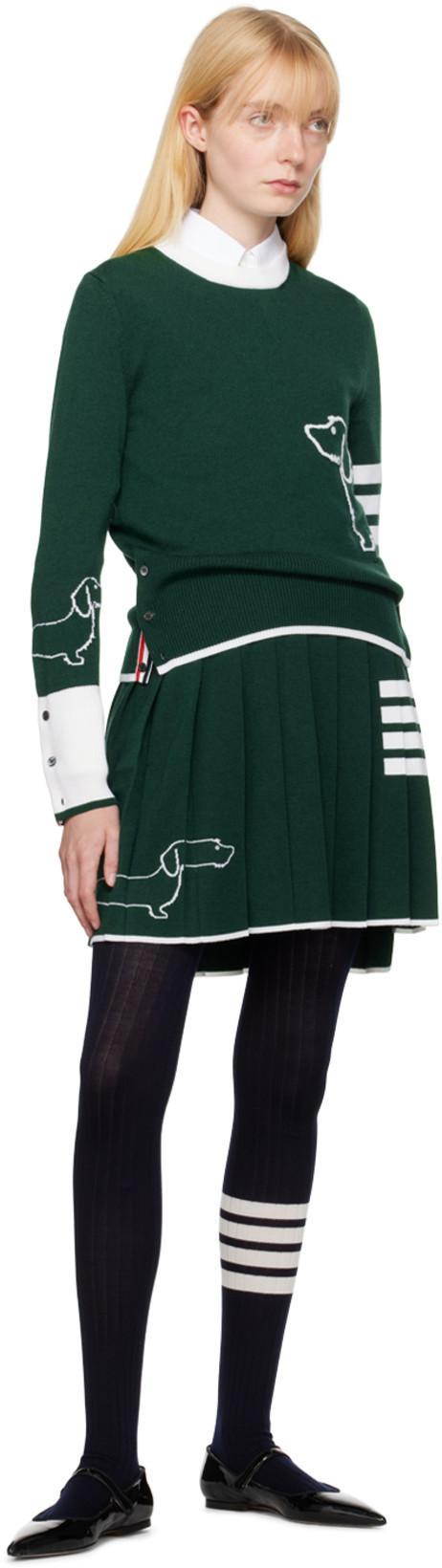 THOM BROWNE Patent Leather Pointed Thom John Flats In Black