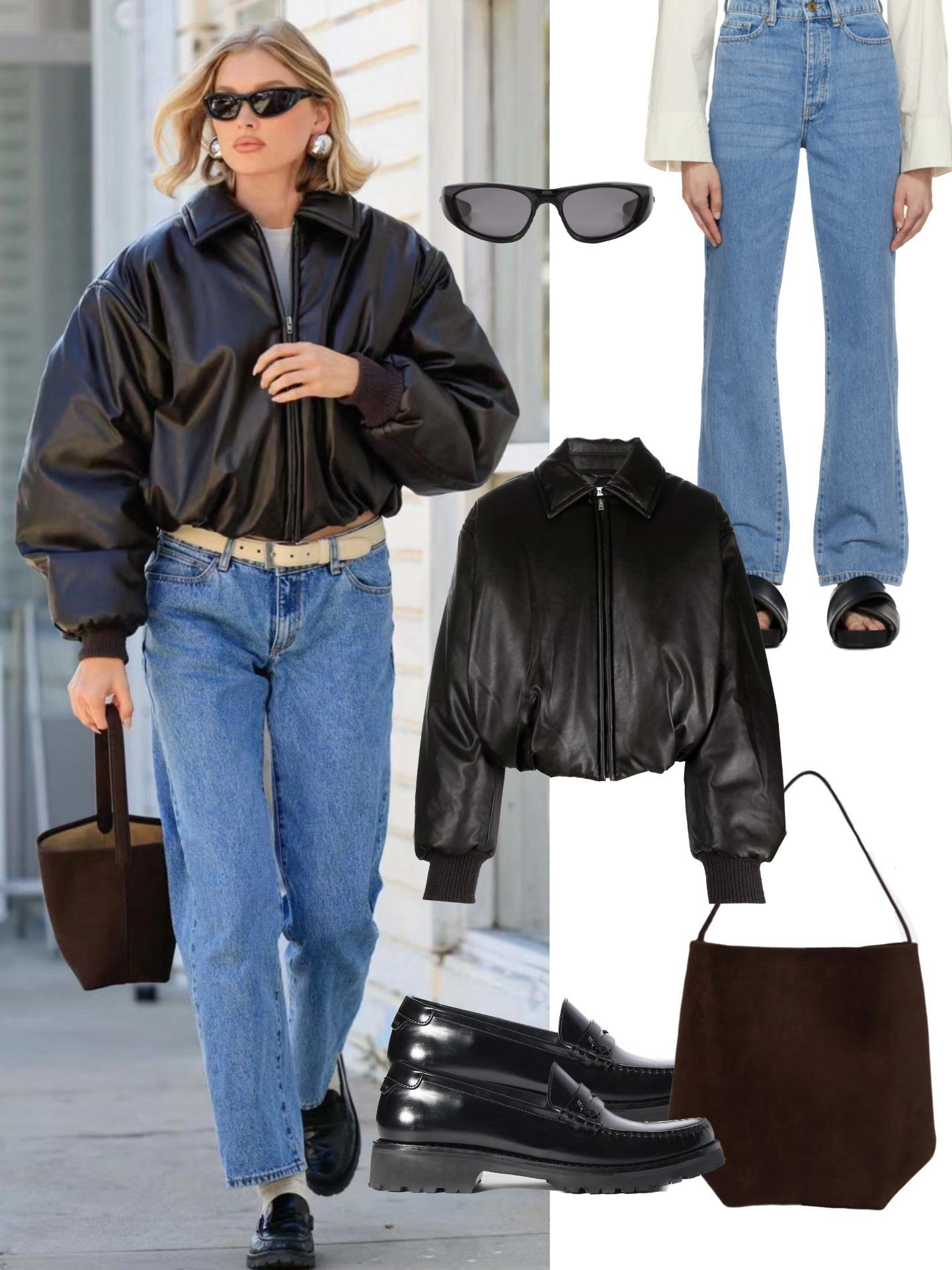 SAINT LAURENT Black Leather Le Loafers Loafers