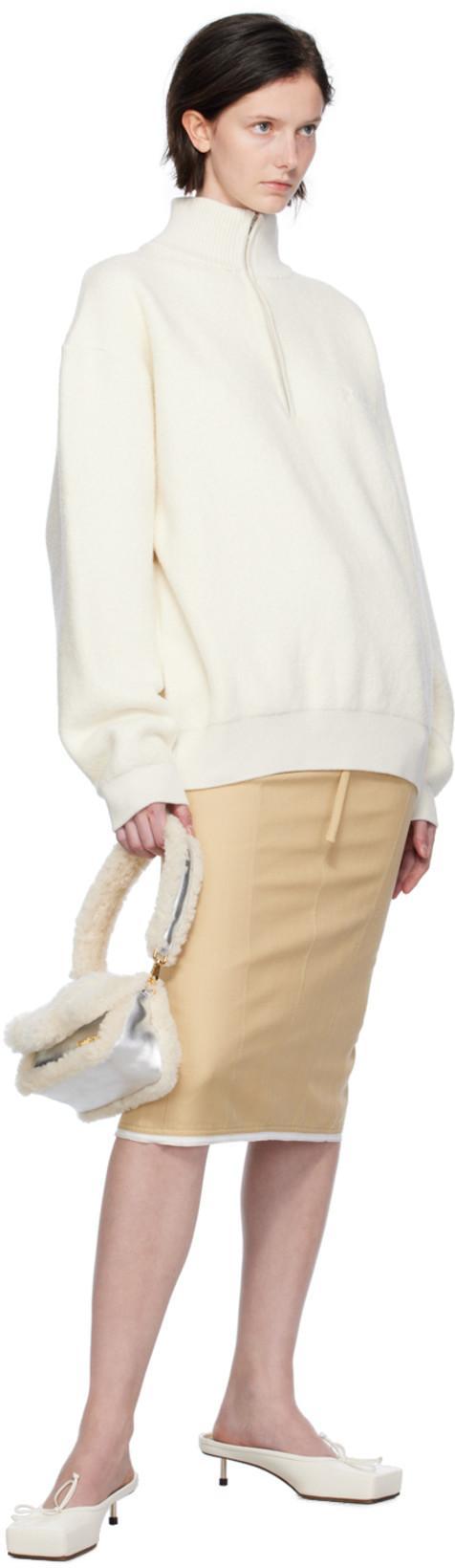 JACQUEMUS La Jupe Caraco Pencil Skirt In Nude