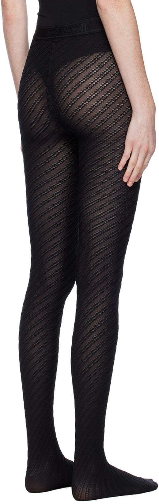 WOLFORD Seamless Cotton Crew Neck Body In Black