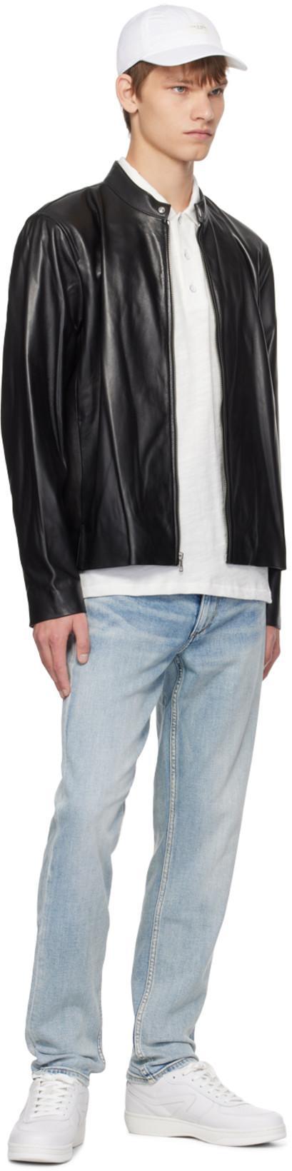 RAG & BONE Classic Flame Slub Cotton Polo Shirt In White