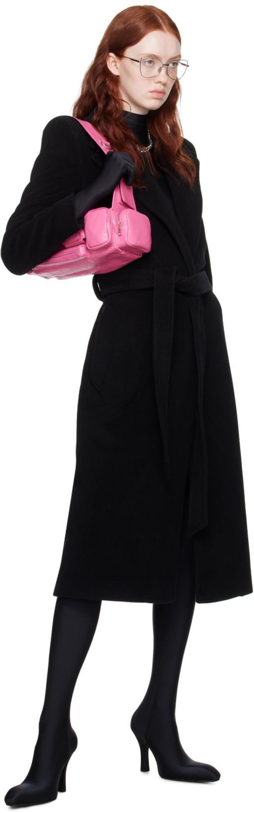 BALENCIAGA Cashmere And Wool-blend Coat In Black