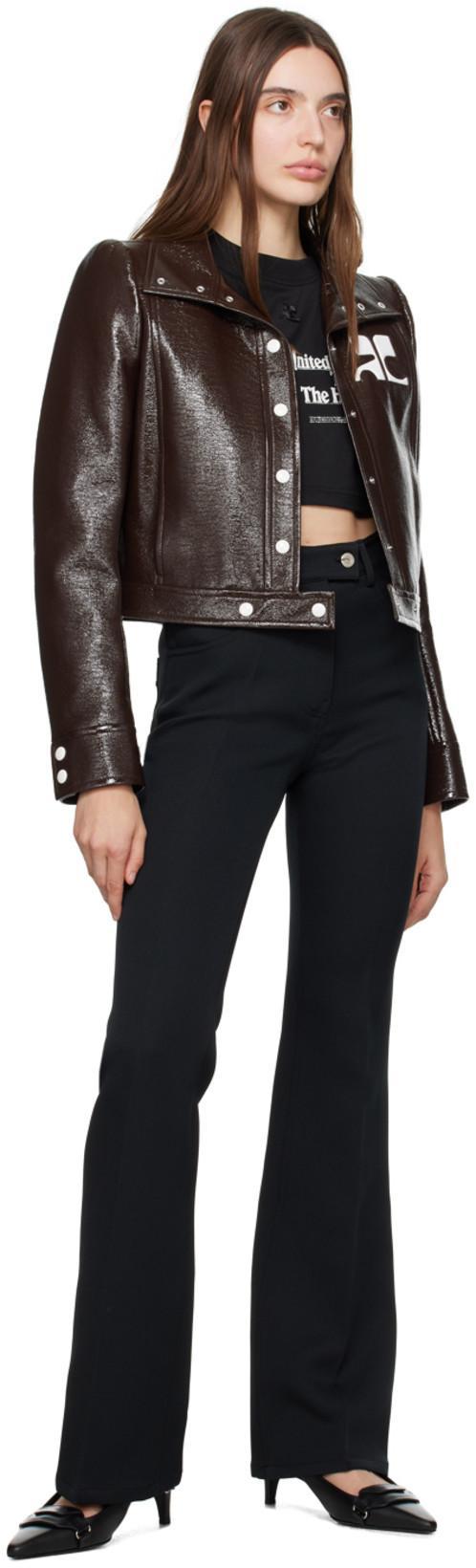 COURRÈGES Re-edition Vinyl Jacket Clothing In Burgundy