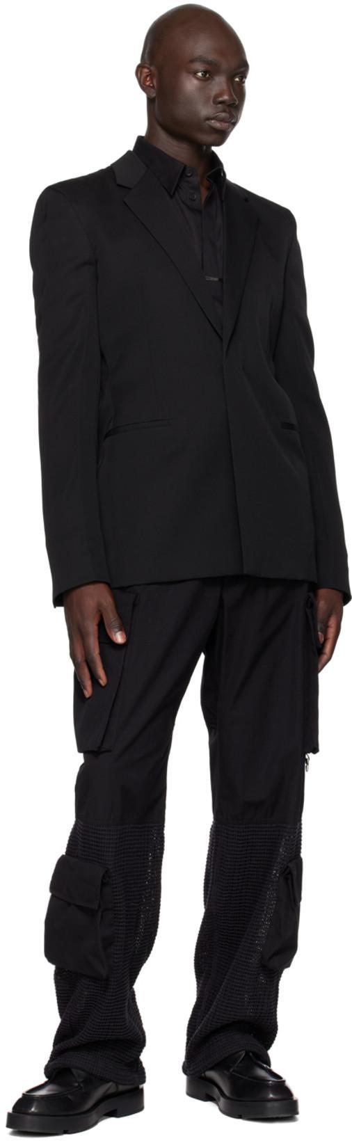 GIVENCHY Black Notched Blazer In 001-black