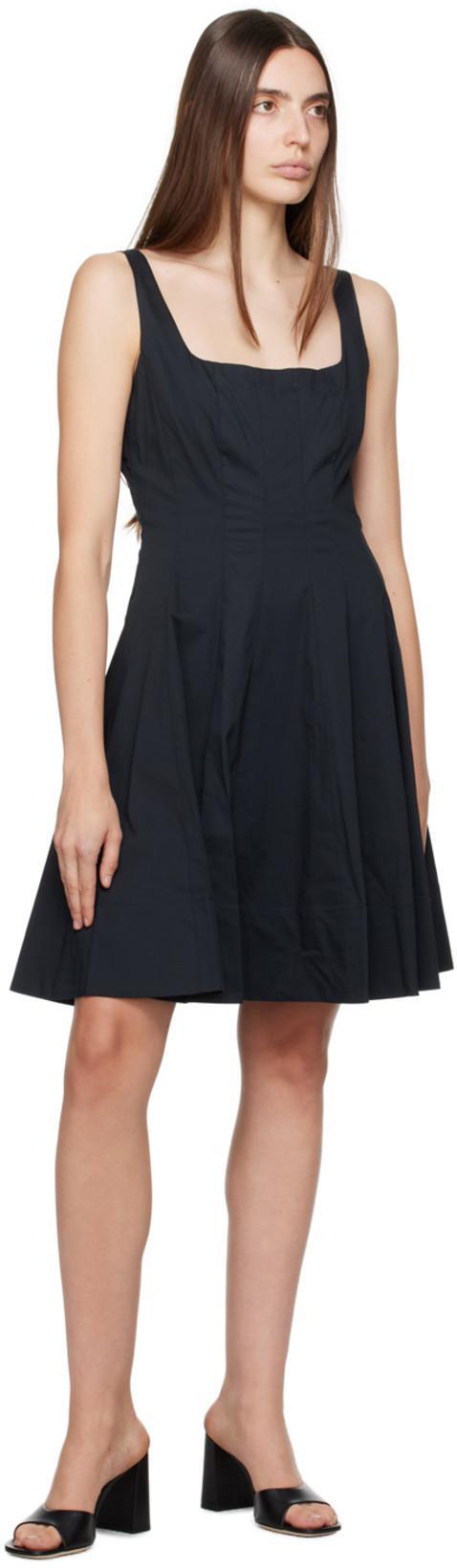 STAUD Wells Poplin Dress In Black