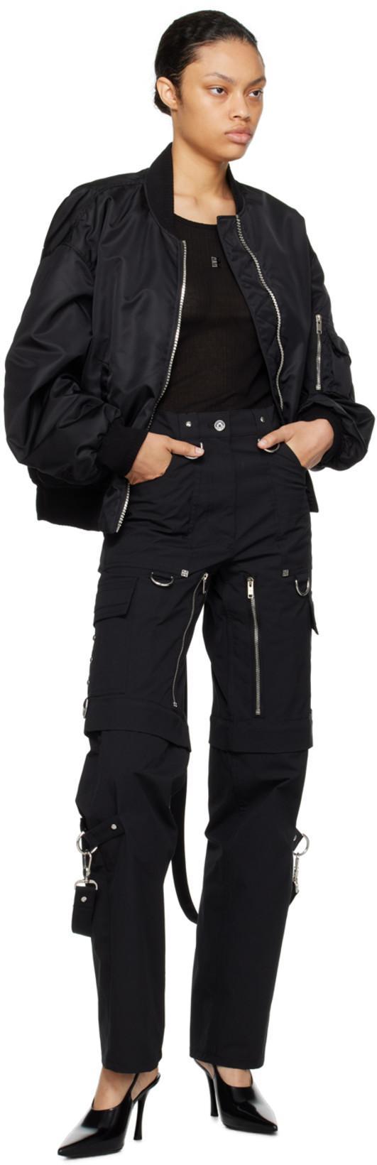 GIVENCHY Multi-pocket Zipped Bomber Jacket In Black