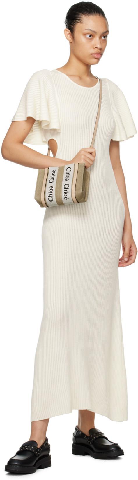 CHLOÉ Off-white Ruffle Maxi Dress In Neutrals