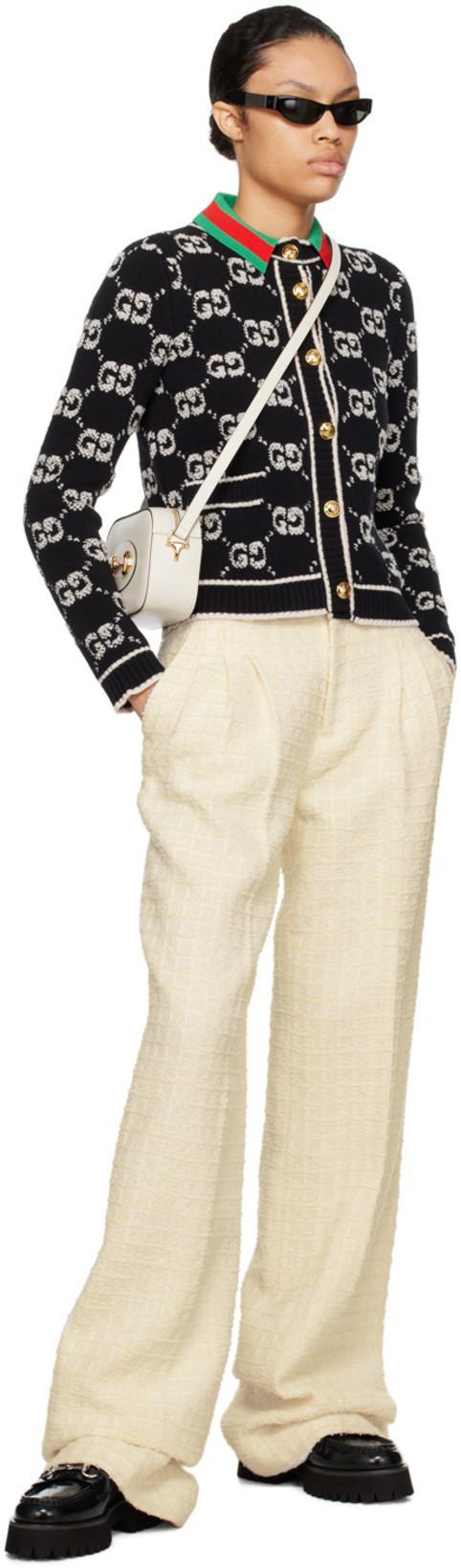 GUCCI Gg Jacquard Wool Bouclé Cardigan In Multi