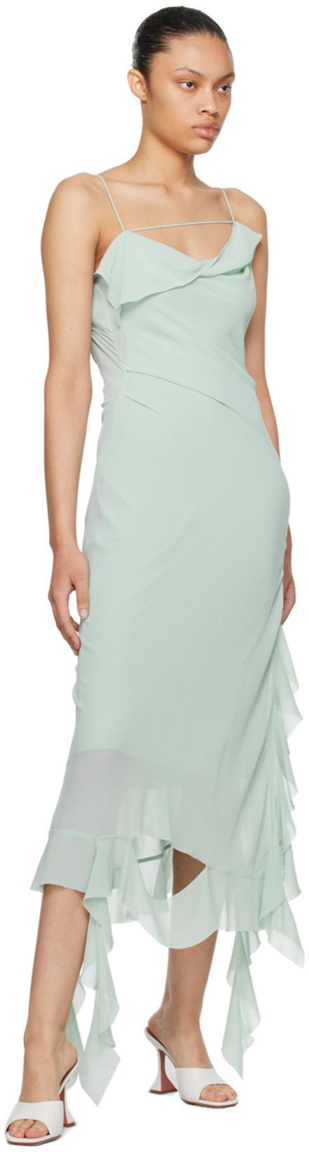 AMINA MUADDI Square-headed High-heeled Sandals In White