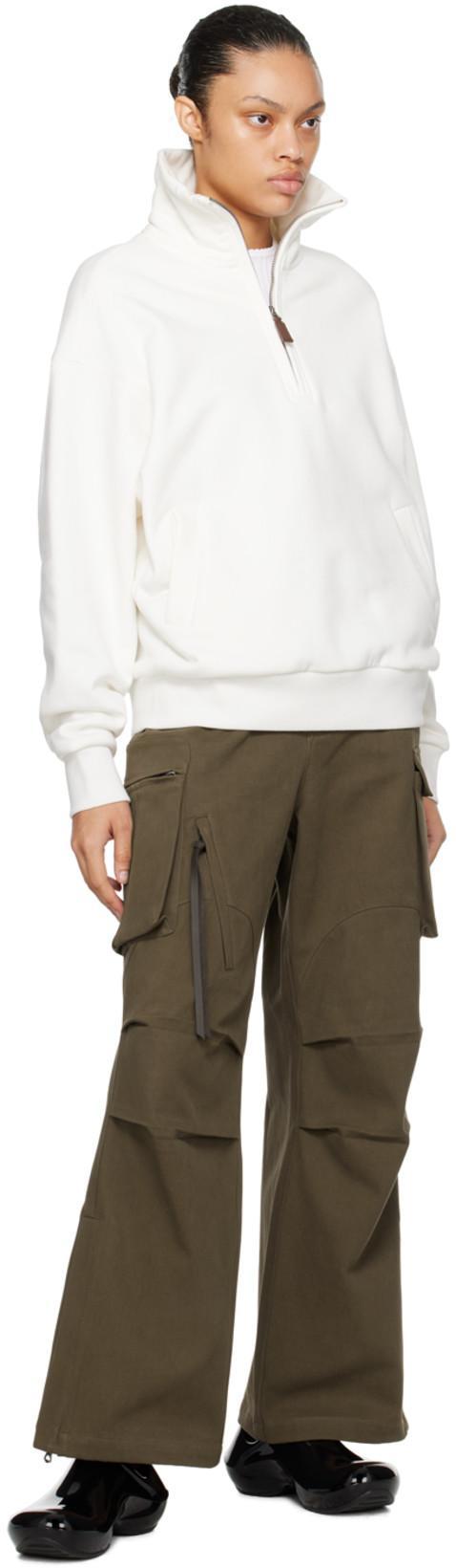 FAX COPY EXPRESS Brown Slit-hem Cargo Pants
