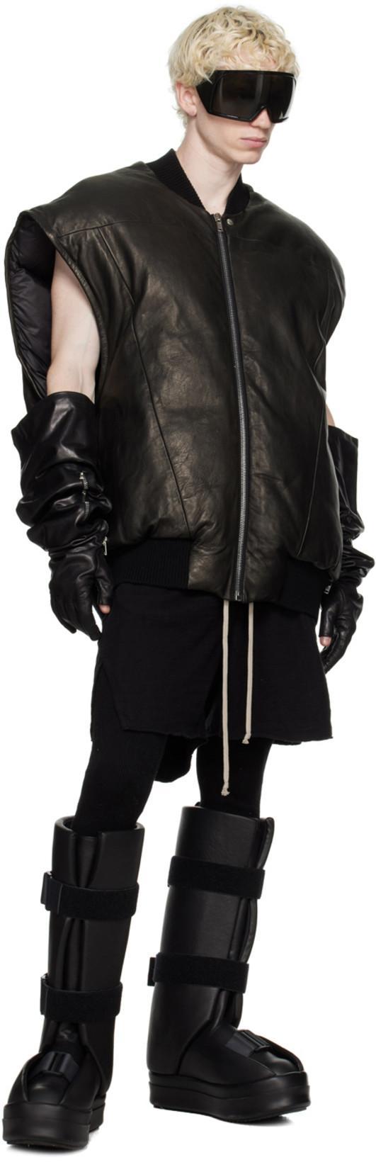 RICK OWENS Black Splint Boots In 99 All Black