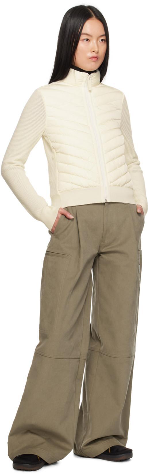 CANADA GOOSE Womens Cottongrass-linaigrette Hybridge Padded Wool-down Jacket Xs In White