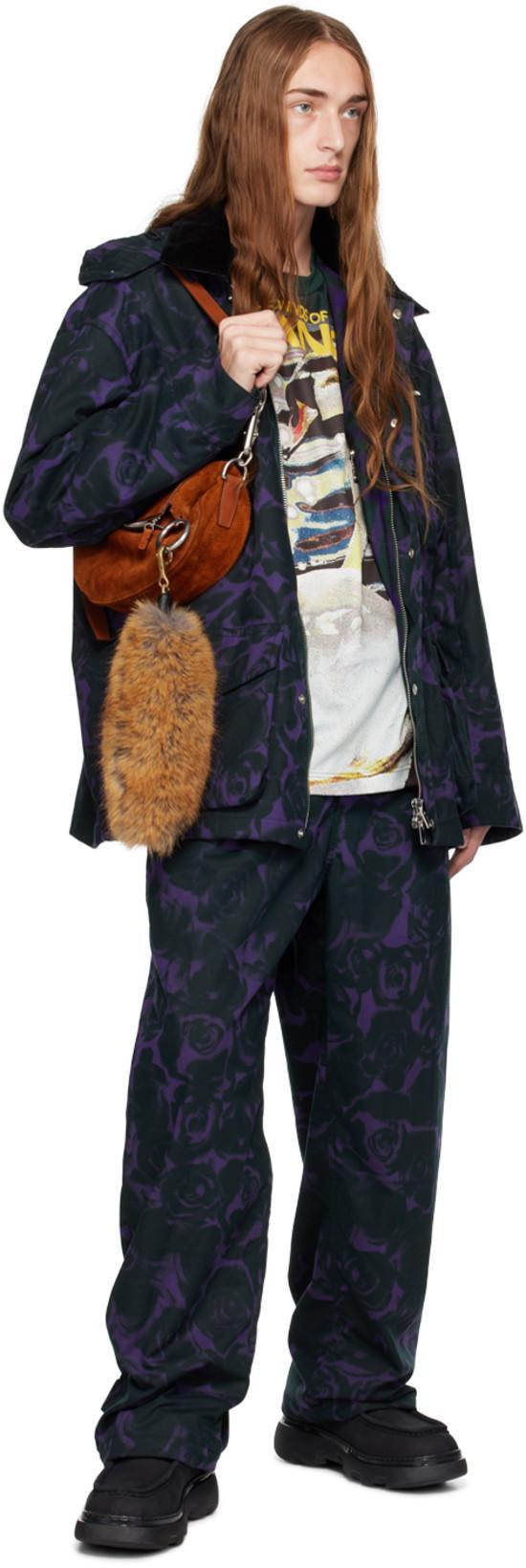 BURBERRY Rose Print Field Jacket In Vine