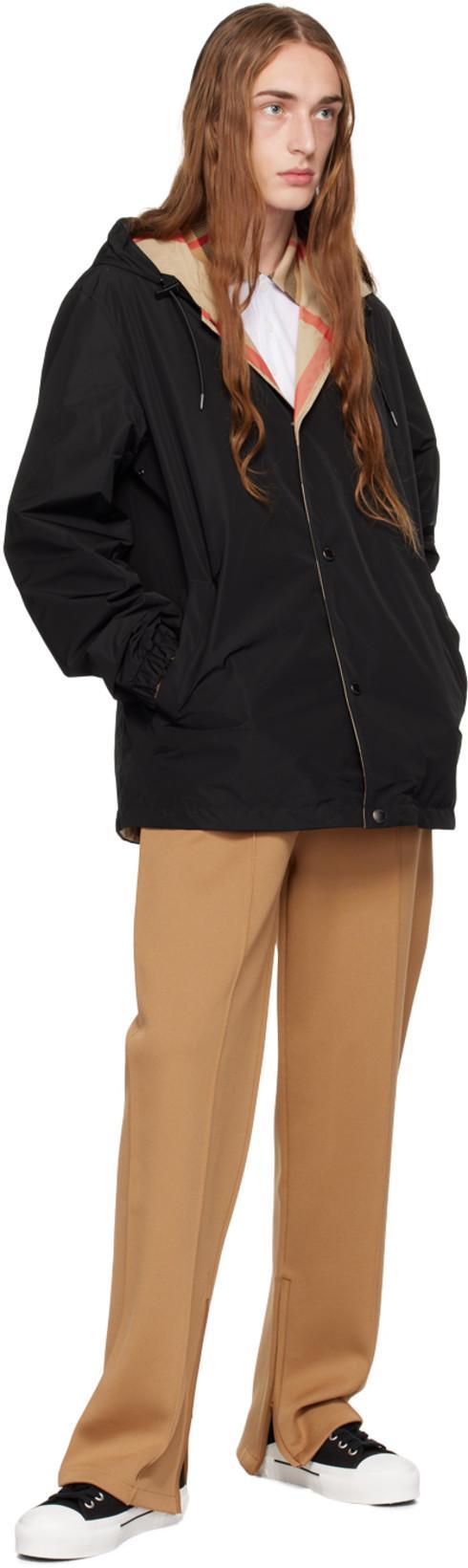 BURBERRY Check-collar White Polo Shirt With Three-button Placket