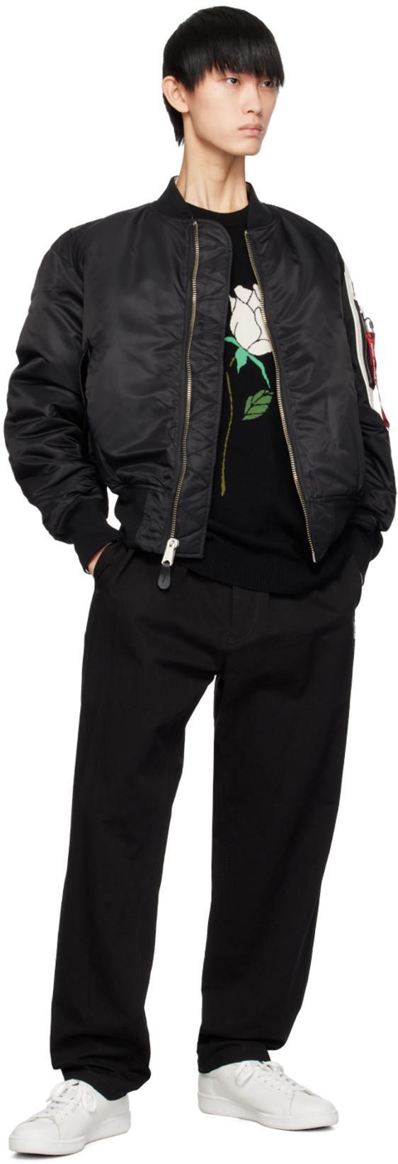 THE SHEPHERD UNDERCOVER Black Embroidered Trousers