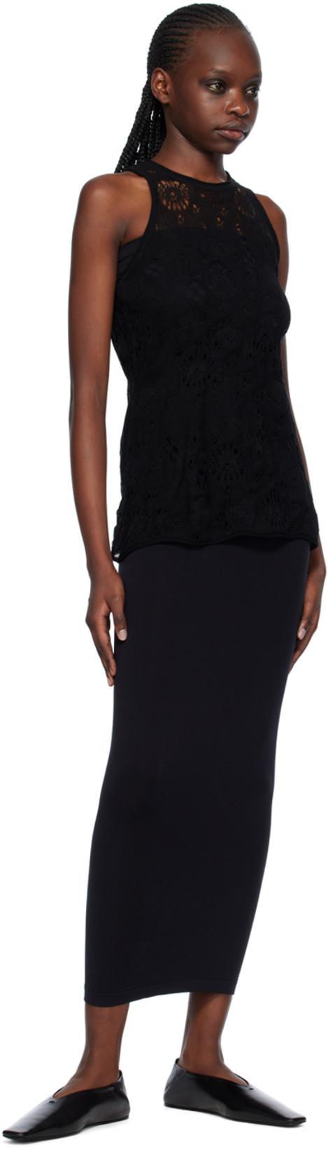 WOLFORD Fatal Cut Out Midi Dress In Black