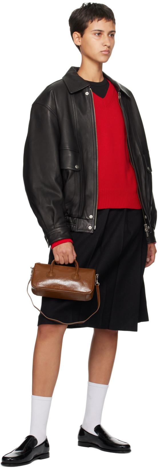 KHAITE Black Alessio Brushed Calf Leather Loafers