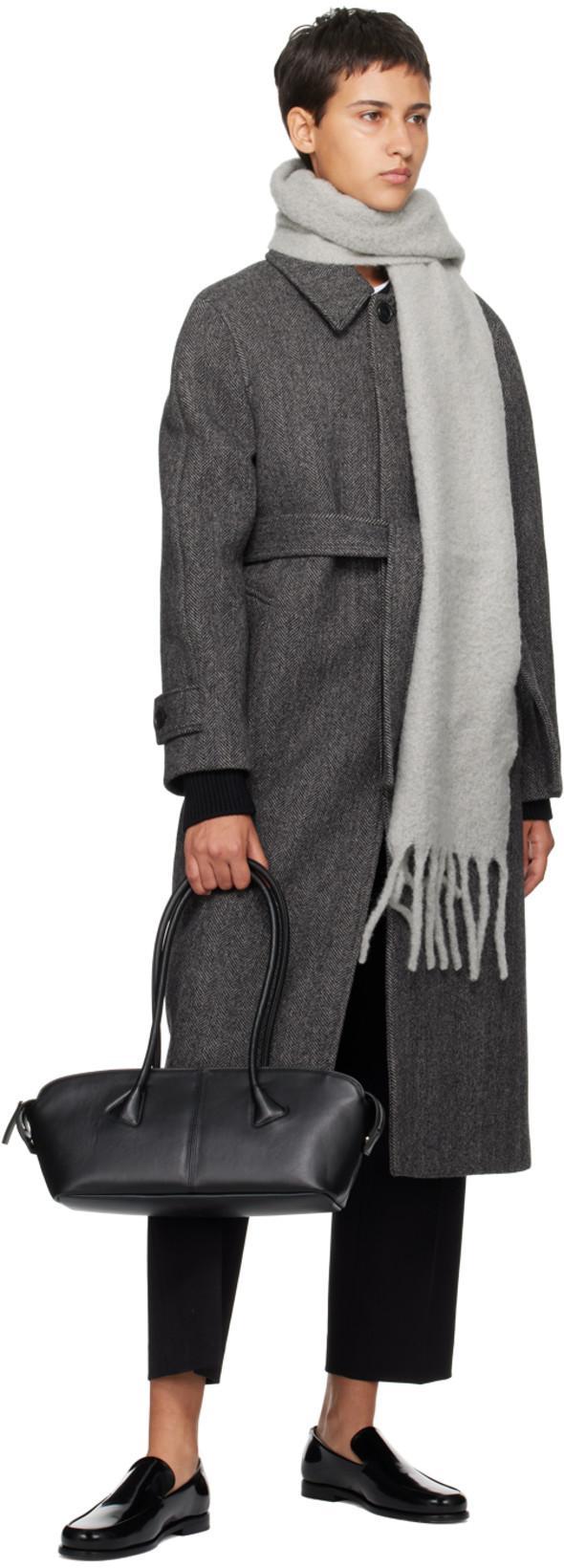 KHAITE Black Alessio Brushed Calf Leather Loafers