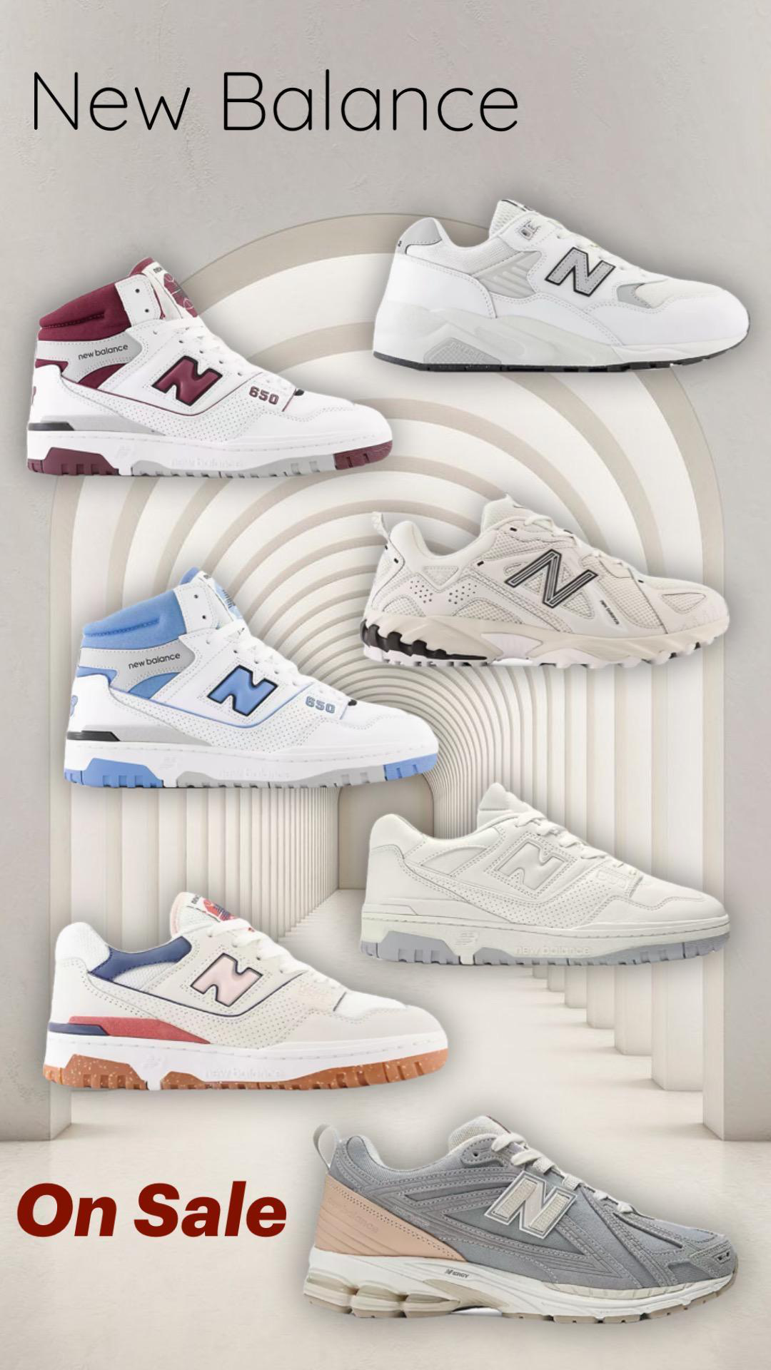 NEW BALANCE 550 Perforated Leather Sneakers In White