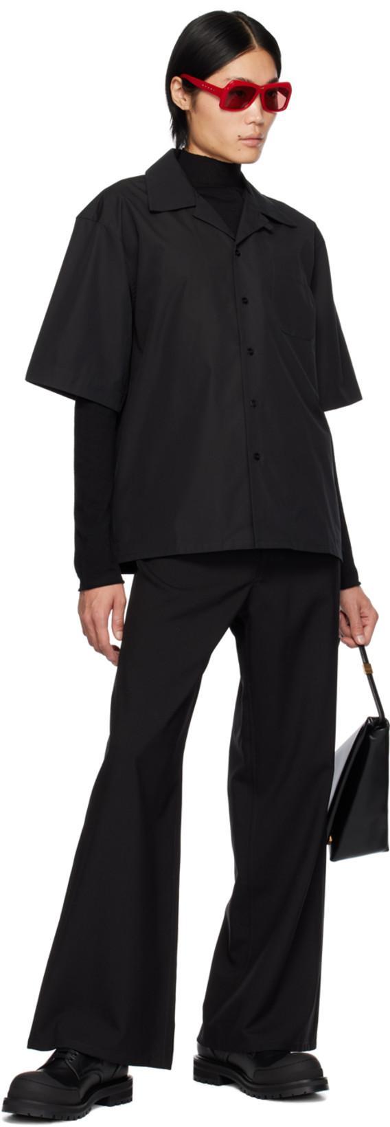 MARNI Dada Rubber-trimmed Leather Brogues In Black