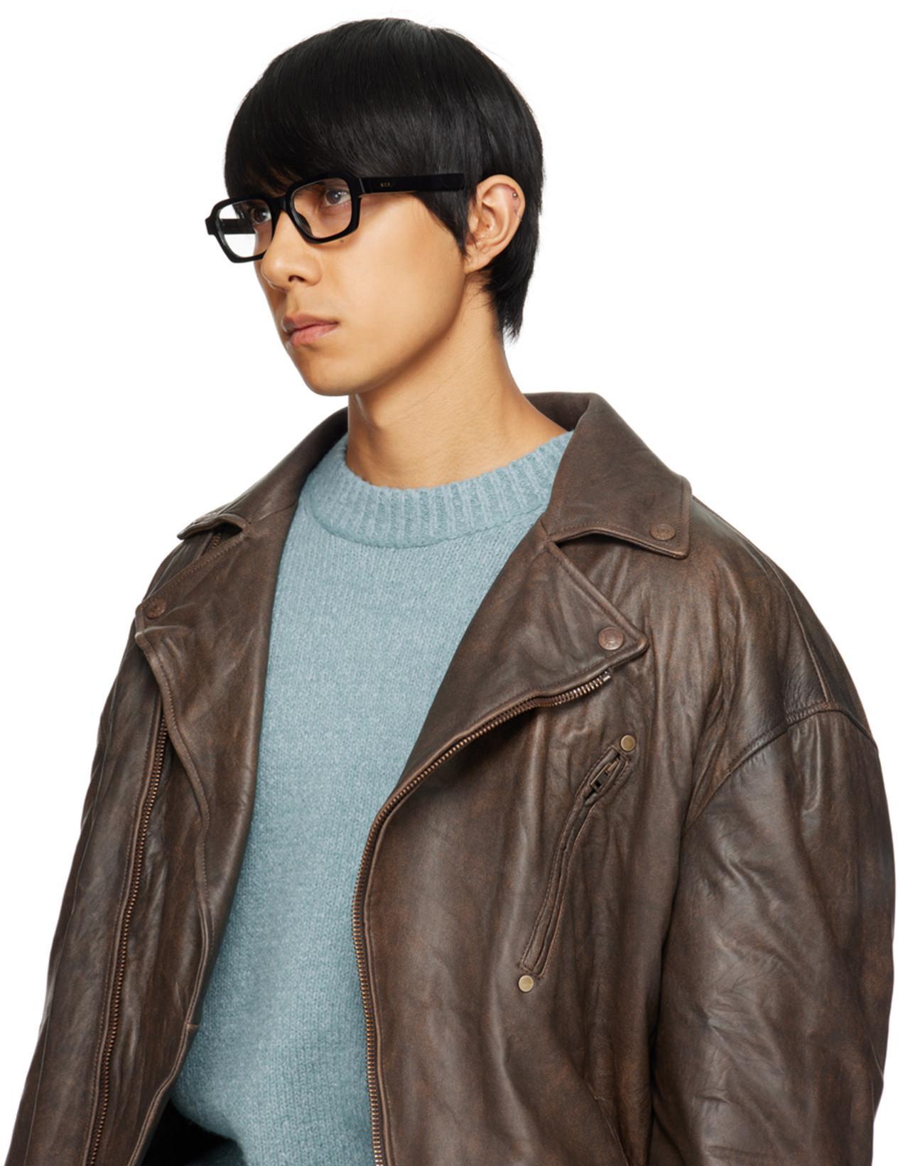 ACNE STUDIOS Leather Biker Jacket In Brown